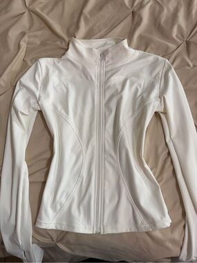 Women’s White Zip-Front Active Jacket